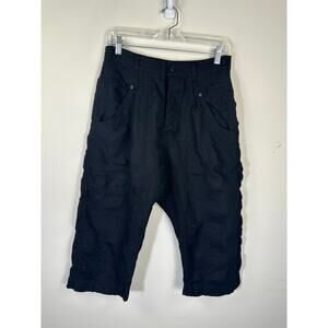 We The Free Crop Harem Pants Black Wool Blend Size 6 EUC Lightweight